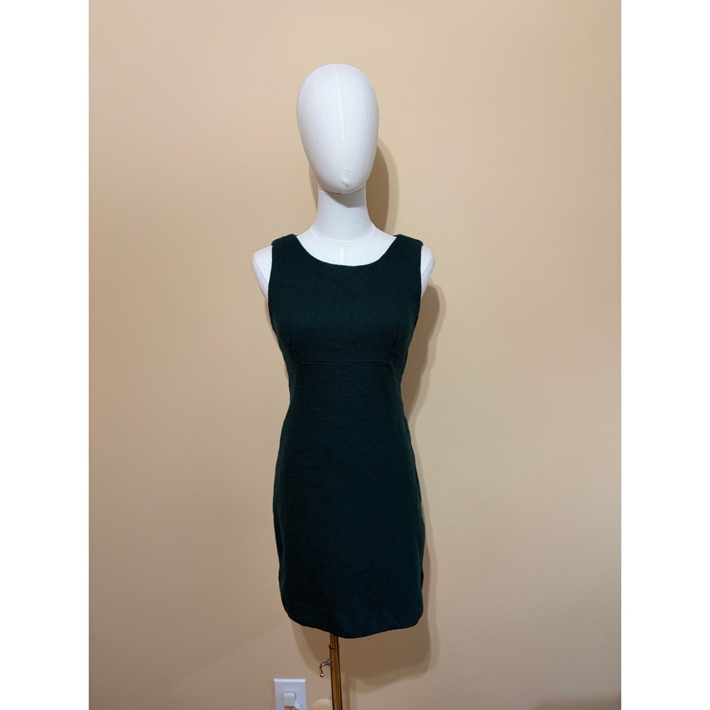 Vintage Philosophy di Alberta Ferretti Green Virgin Wool Dress Size 10 Excellent